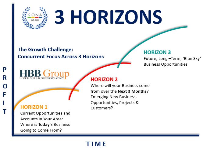 Three horizons growth model.
