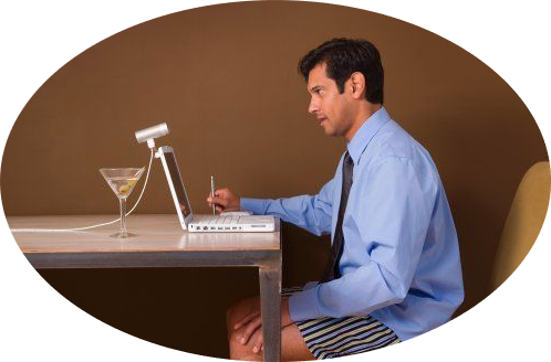 You are at work. You may not be at work but nonetheless you are working. So, dress like you would if you were at the office.