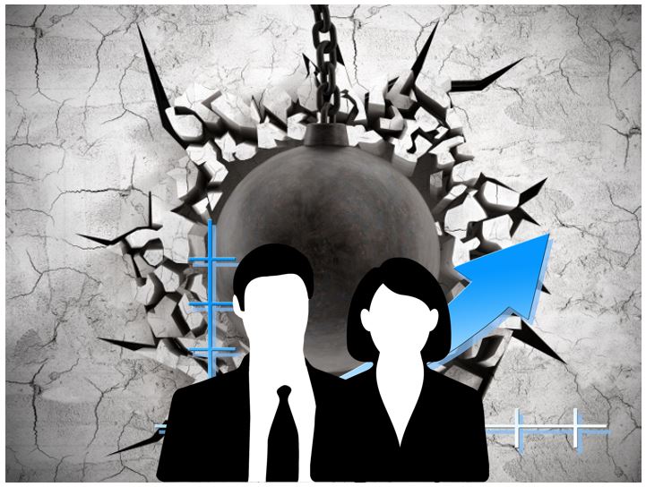tips for sales managers to build a strong sales team and an image of a wrecking ball with salespeople