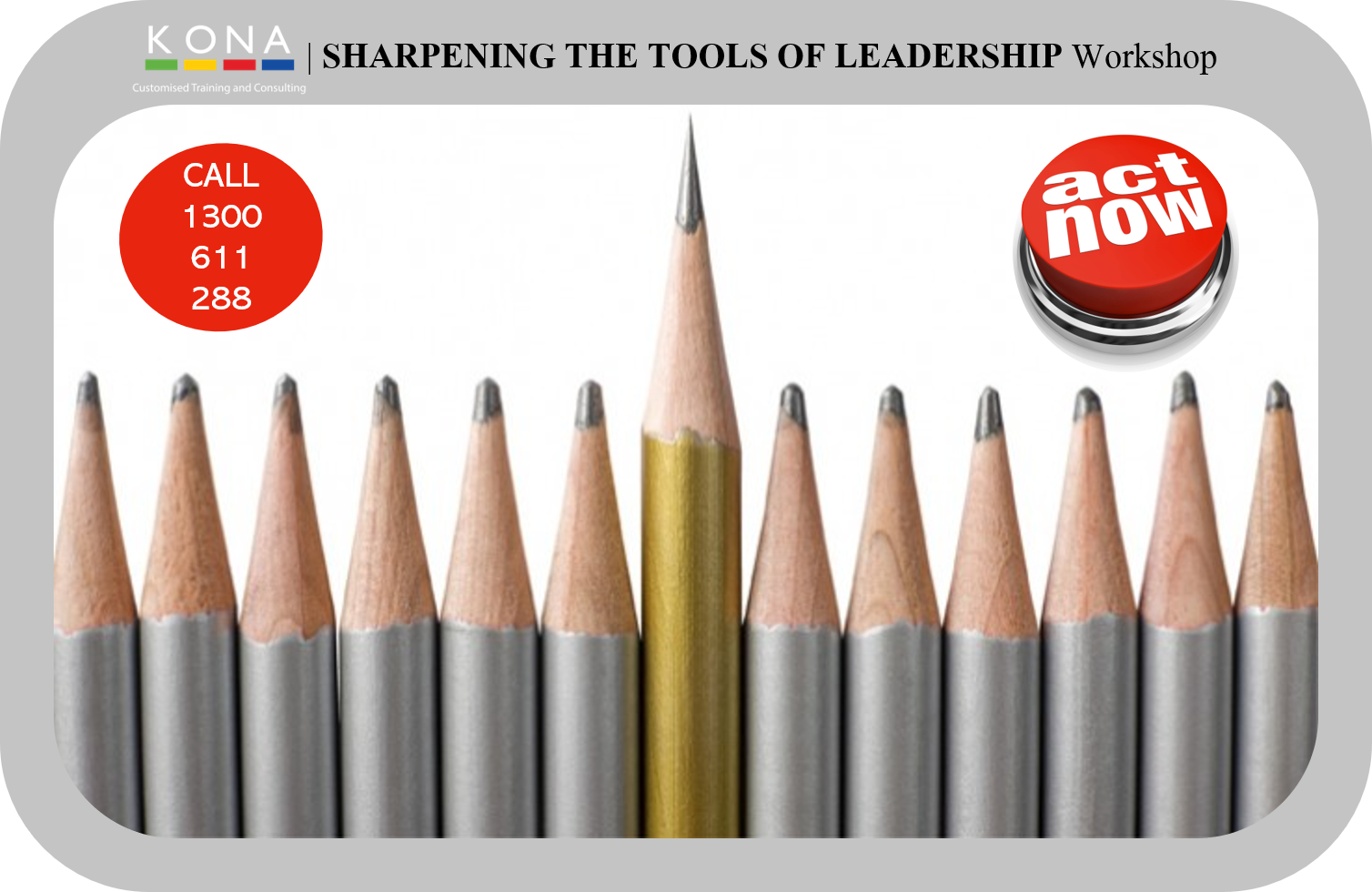 KONA Group | SHARPENING THE TOOLS OF LEADERSHIP Workshop