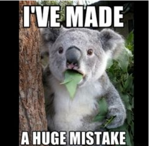 Making a mistake is okay, as long as we learn from it.